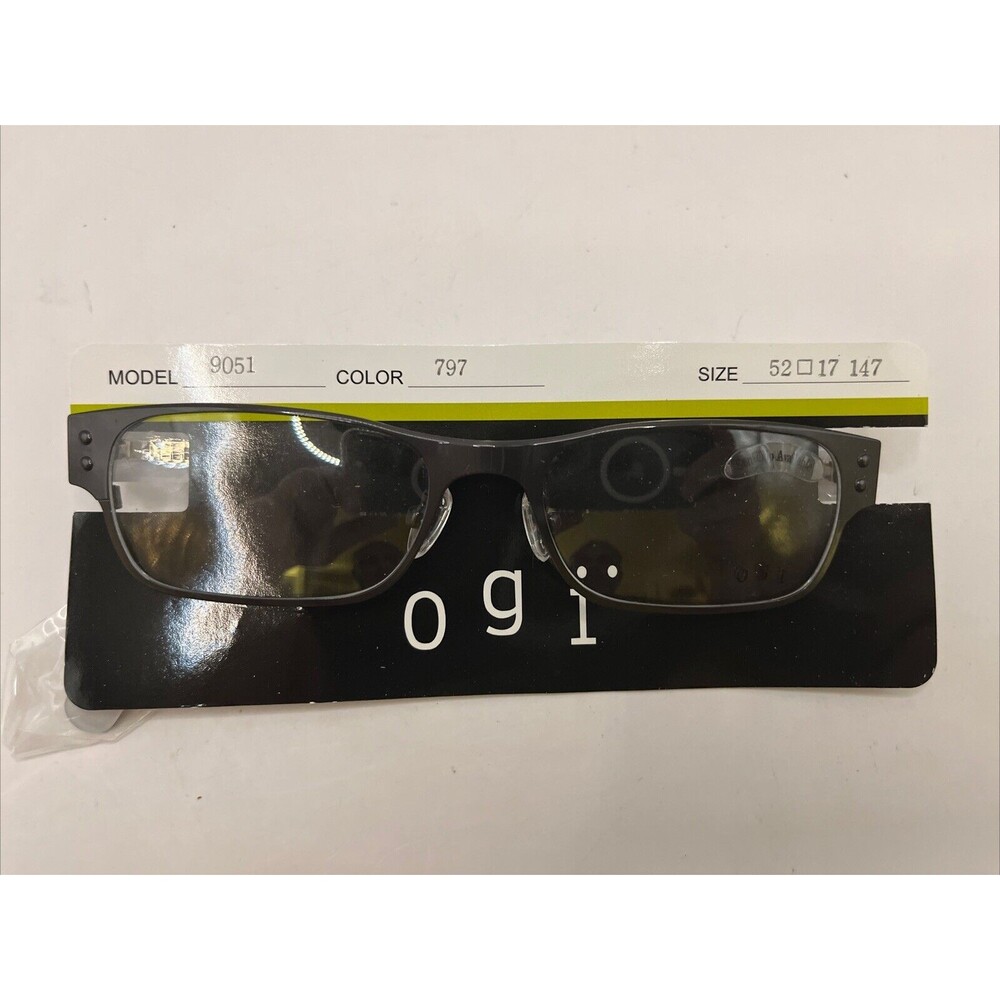 OGI Eyeglasses 9051 797 Designer Demo Lens Black 52-17-147